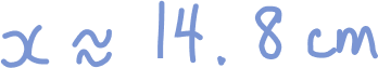 x ≈ 14.8 cm